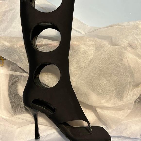 Jeffrey Campbell REVEALED Heels Black Neoprene - Picture 5 of 5